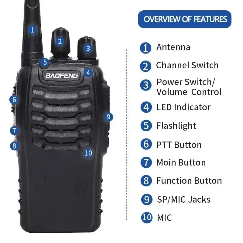 Baofeng BF-888S Portable Two Way Radio With Extended Range For Hikers
