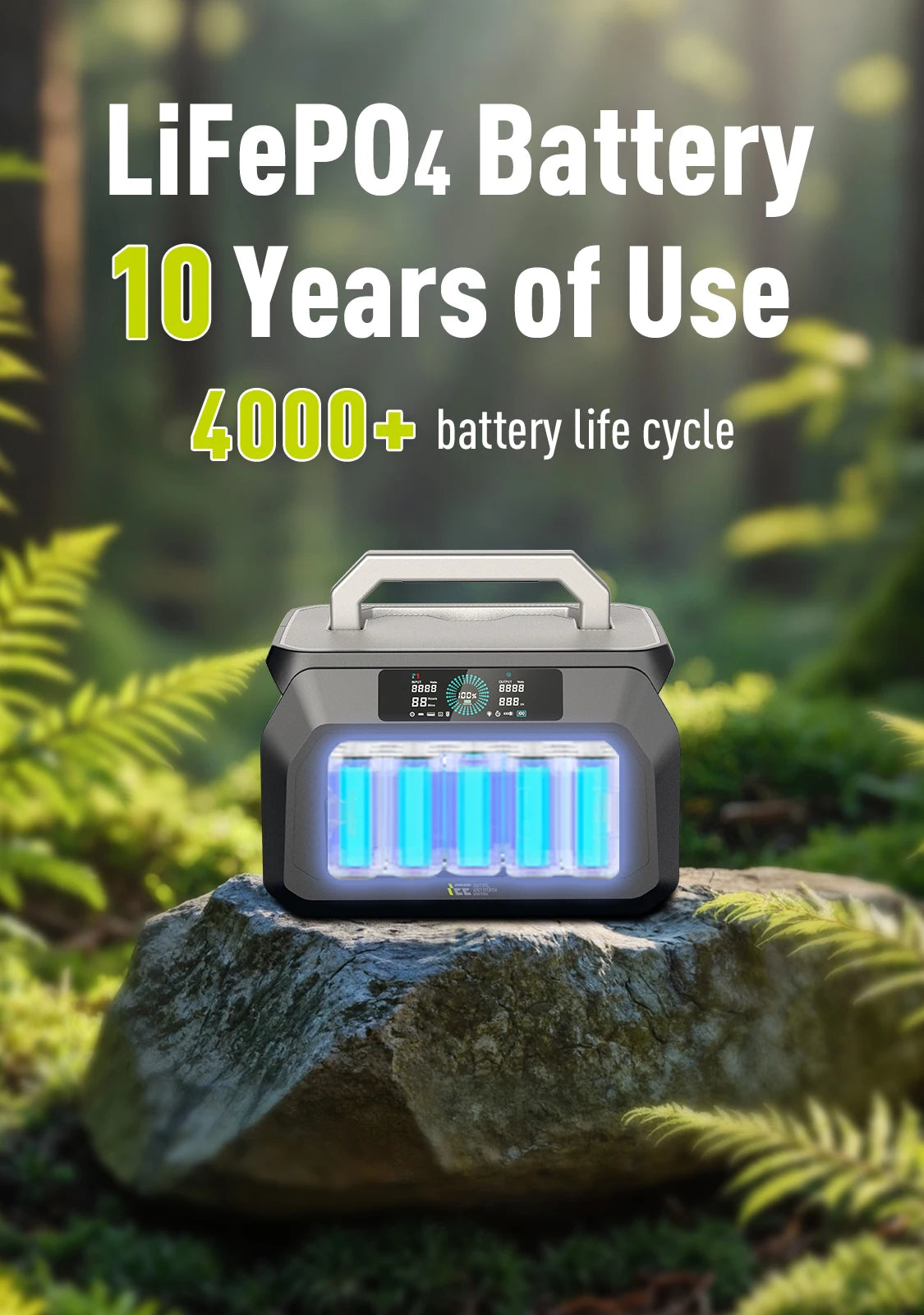 Iee P800 512Wh LiFePo4 Solar Generator With AC Outlets