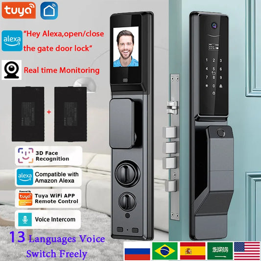 YKESDL Smart Fingerprint Door Lock With WiFi Camera And Password