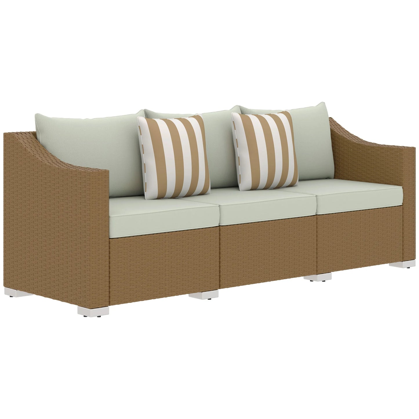 All Weather Rattan Outdoor Patio Sofa With Cushions