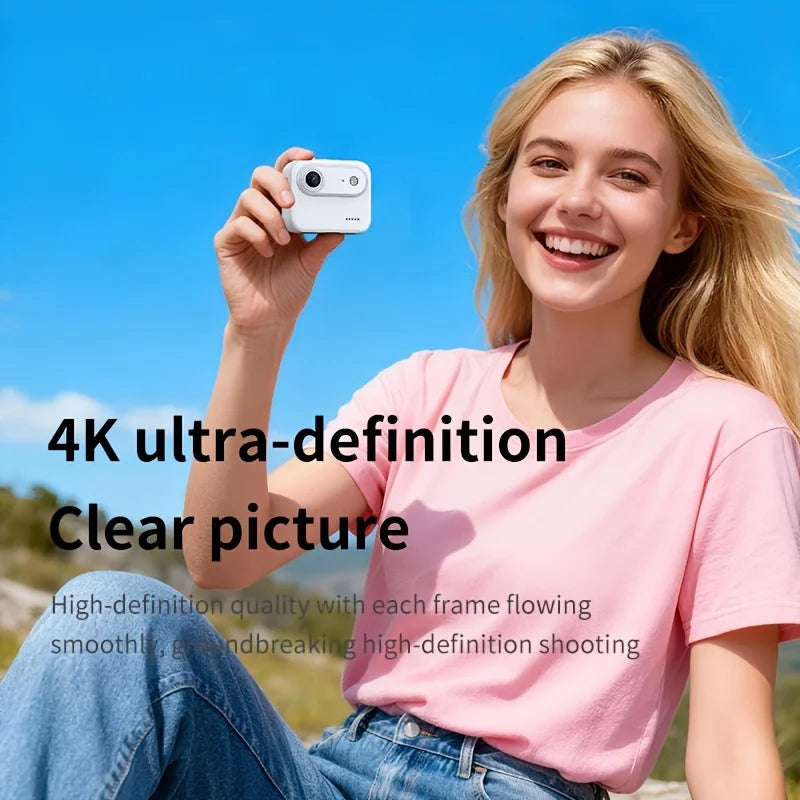 Compact 4K Flip Screen Action Camera With Anti Shake Stabilization