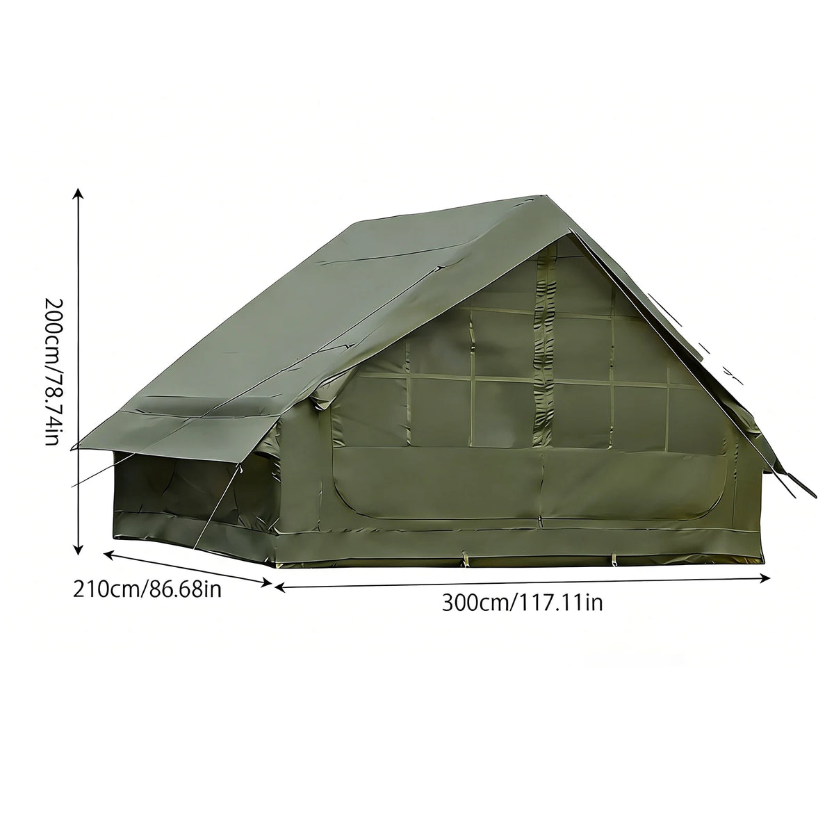 Inflatable Camping Tent With Skylight And Breathable Mesh
