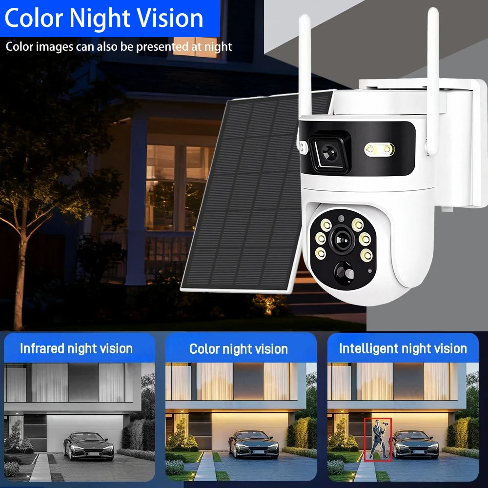 MvpSecam 8MP Dual Lens 4G PTZ Solar Outdoor IP Camera