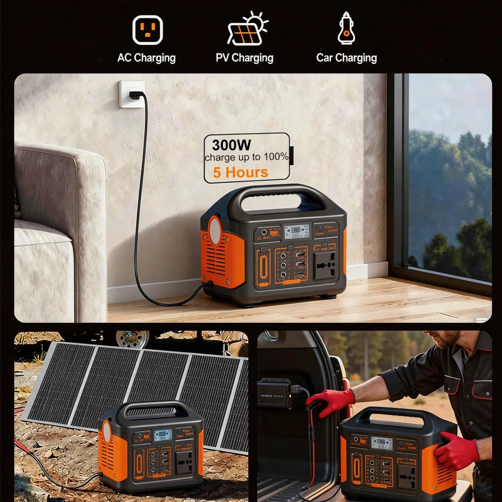 GaiaRay 500W Portable Power Station 4608Wh LiFePO4 Battery Solar Generator